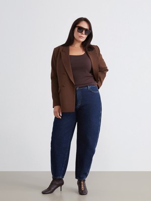 Soulife Büyük Beden Straight Fit Kadın Jean Pantolon