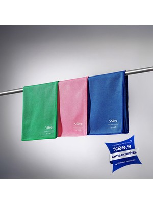 Silva Ultrafiber Premium 3'lü Cam Bezi (40×40 cm)
