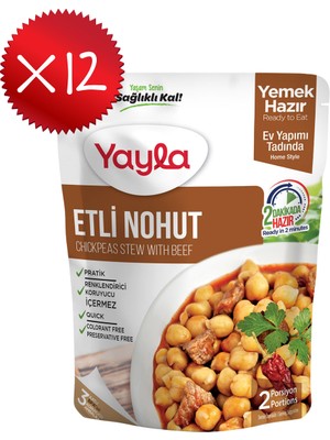 Yayla Yemek Hazır Etli Nohut 250 gr X12