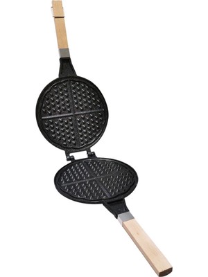 Taşhan T-0598 Döküm Ahşap Saplı Waffle Tavas 20 cm.