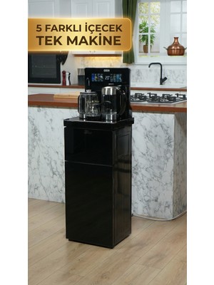 Tea Or Coffee 5 farklı İçecek Tek Makinede! Çay, Türk Kahvesi, FiltreKahve, Soğuk Su ve Sıcak Su - Akıllı Su Sebili - Çay Kahve Makinesi