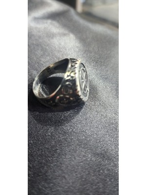 Jane Silver 925 Ayar Gümüş Pusula Erkek Yüzük