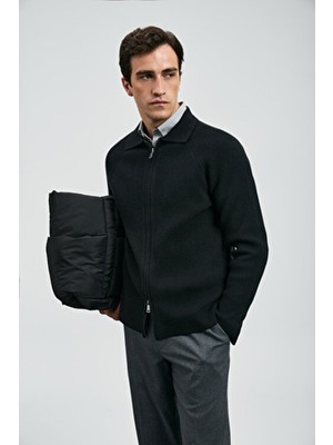 Lufian Amber Siyah Erkek Hırka 112100075