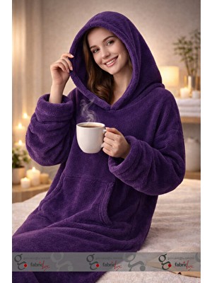 Fabric Box Wellsoft Kapüşonlu Giyilebilir Tv Battaniyesi - Sıcak Tutan Wellsoft Kapüşonlu