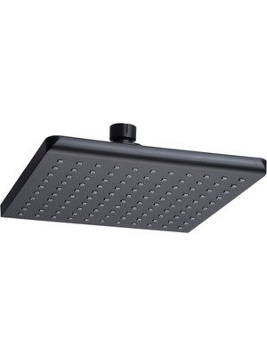 MegaVitrin Tema Tetra Mat Siyah Kireç Kırıcılı Banyo Tepe Duş Başlığı