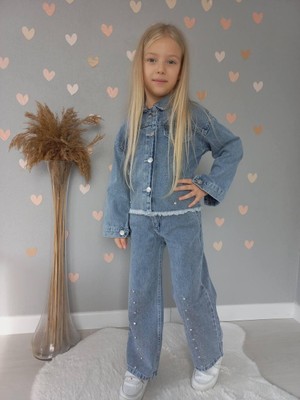 Miviko Kız Çocuk Takımı Alt Üst  Set Mevsimlık Bayramlık Super Kalite  Pamuk  Kumaş  Taşlı Moda  2026