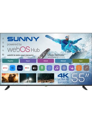 Sunny SN55UPRL-W02M 55'' 139 Ekran Uydu Alıcılı 4K Ultra HD  webOS TV