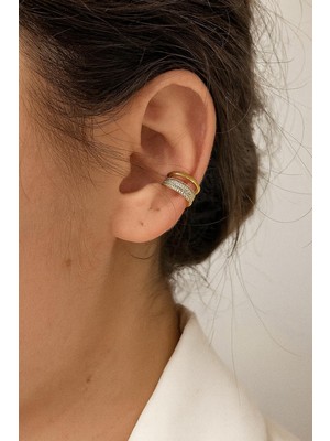 New Obsessions Baget Taşlı Sıkıştırmalı Kıkırdak Küpe