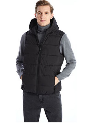 LC Waikiki Lcwaıkıkı Classic Standart Kalıp Kapüşonlu Erkek Şişme Yelek (S5)