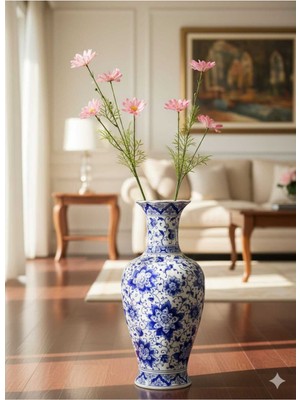 Yasima 4 Kafalı 75 cm Pembe Papatya Ev Dekorasyon ve Vazo Süsü