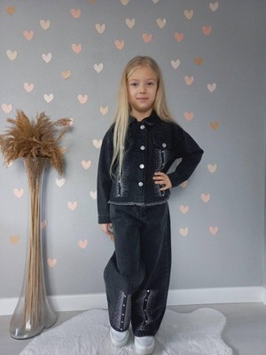 Miviko Kız Çocuk Takımı Alt Üst  Set Mevsimlık Bayramlık Super Kalite  Pamuk  Kumaş  Taşlı Moda  2026