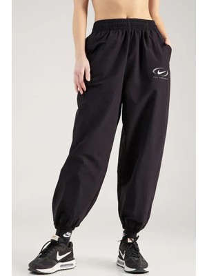 Nike Sportswear Women's Woven Loose Fit Joggers Kadın Bol Kesim Dokuma Eşofman Altı Siyah