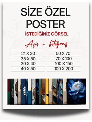 Rosaart Kişiye Özel Poster | Istediğiniz Görselde Fotoğraf Kağıdına Dijital Baskı | Çerçevesiz | Büyük Boy