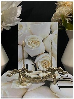 DecoZel Limoges Pirinç Döküm Tabak Standı Sunumluk Dekor Ev Dekorasyon Limoge