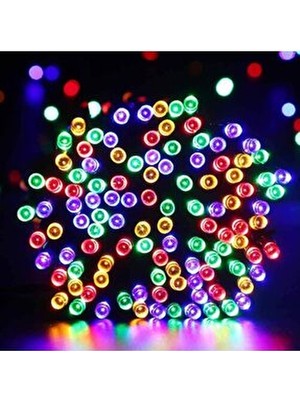 Sarfex 10 Metre Pilli Siyah Kablo RGB LED Aydınlatma Yılbaşı Organizasyon İçin Enerji Tasarruflu Çok Renkli