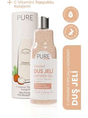 Pure With Duş Jeli C Vitamini ve Kolajenle Zenginleştirilmiş Hindistan Cevizi Aromalı 400 ML