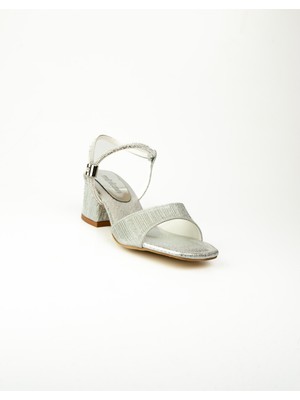 Minican 197 Gümüş Kız Çocuk Abiye Ayakkabı