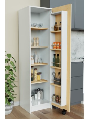 Hediyeler Kapında "zelvin" Tek Kapakli Raflı Kiler Dolabı Banyo Dolabı, Mutfak Dolabı Çok Amaçlı Dolap