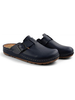 Fly Soft Lacivert Tokalı Sabo Erkek Terlik (7 Noktalı Anatomik Taban) Doktor, Hemşire, Hastane, Aşçı, Eczacı