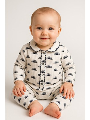 Buufuu Bebek Yenidogan Çocuk Kiz Erkek Pamuklu Oyali Pijama Takımı Hediyelik