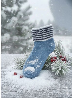 Turuncu Mavi Turkuaz Yeşil Renklerde Termal Çorap