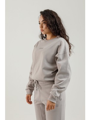 Airlife Bolder Fz.7 Sıfır Yaka Kadın Sweatshirt Gri