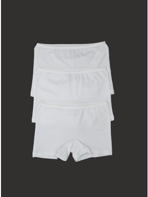 Blackspade Kız Çocuk Boxer 3'lü Paket 1298 - Beyaz