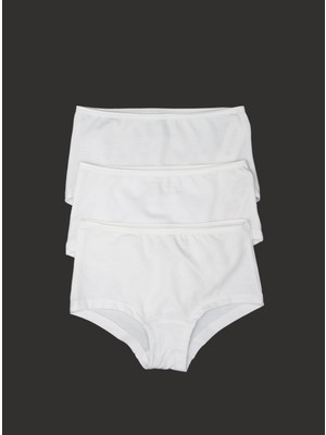 Blackspade Kız Çocuk Boxer 3'lü Paket 1295 - Beyaz