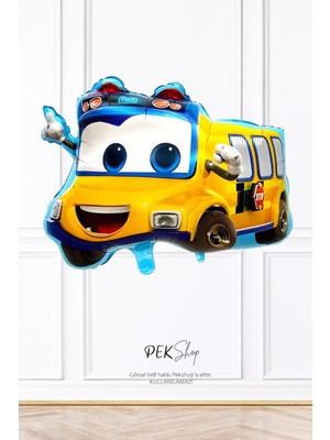 Pekshop Sarı Otobüs Folyo Balon 9337