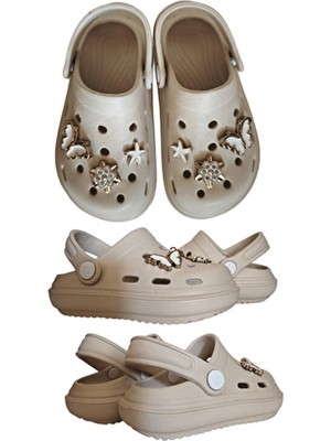 Famele's Cross 755 Anatomik Taşlı Eva Plaj Deniz Günlük Kız Çocuk Terlik