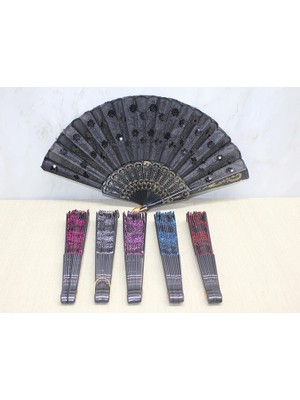 Tuncel Store Plastik Pullu Yelpaze Siyah Renk