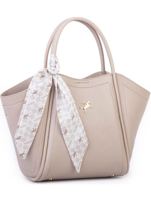 Nas Bag Kadın Fularlı El ve Omuz Çantası Kum Victoria