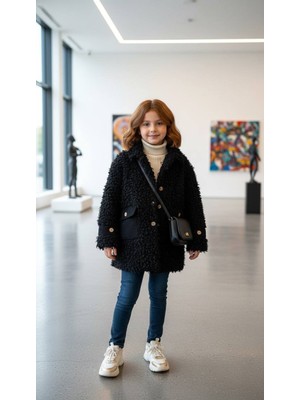 HC Kids Wear Pelüş Kaban Kıvırcık Garson Boy