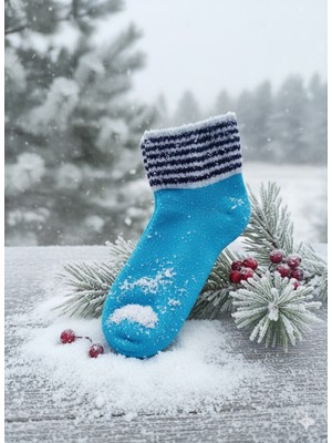 Turuncu Mavi Turkuaz Yeşil Renklerde Termal Çorap