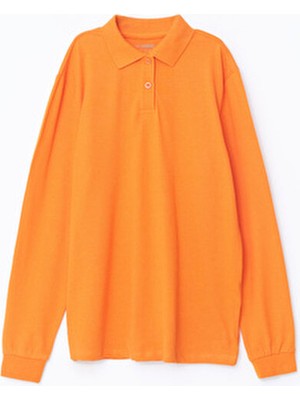 LC Waikiki Polo Yaka Uzun Kollu Kız Çocuk Tişört