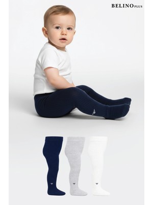 Belyy Erkek Bebek 3 Lü Paket Arma Desen Pamuklu Külotlu Çorap