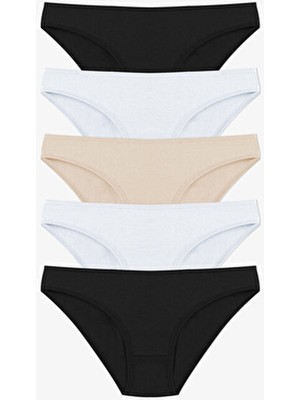 Koza İç Giyim Kadın 5'li Pamuklu Likralı Külot