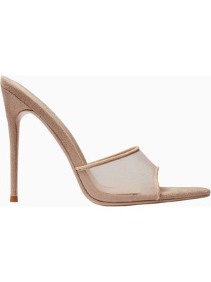 Gianni 120 File Detaylı Nude Terlik, Modern ve Lüks Yüksek Topuk Tasarım