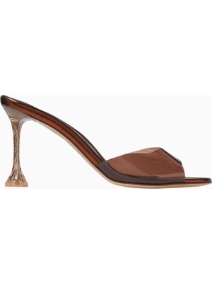 Private Collection Isabella Mules – Şeffaf Pvc, 90 mm Statement Topuk, Şık Italyan Zarafeti