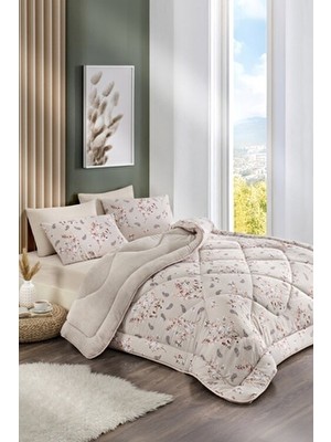 Marla Home Çift Kişilik Welsoft Yorgan Uyku Seti | Lastikli Çarşaflı | Bahar