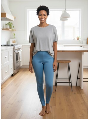 Jenika Kadın Viskon Tayt – Spor ve Günlük Kullanıma Uygun Esnek Rahat Tayt