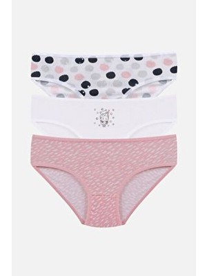 Koza İç Giyim Kız Çocuk 3'lü Puan Desenli Slip