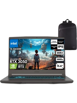 MSI Msı Thin 15 I5-13420H 40GB 2 Tbssd RTX3050(4GB-GDDR6-45W) 15.6" Fhd Windows 10 Pro + Hmf Sırt Çantası B13UC-3074XTRHMF70