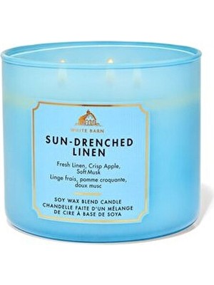 Bath & Body Works Sun-Drenched Linen Büyük Mum 411 G