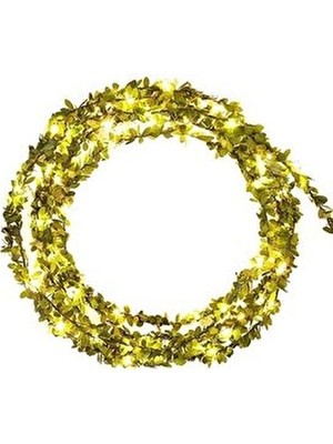 Ddtrend 5 Metre Peri LED 5 Metre Telli Taç Sarmaşık Yaprak ( 1 cm ) Şerit Tel Yapay Yaprak