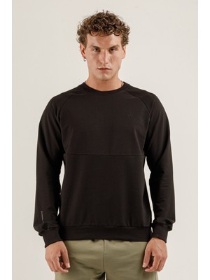 Airlife Saturn Ur7 Pro I Sıfır Yaka Erkek Sweatshirt Siyah