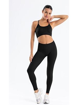 Formactive Sırt Detaylı Destekli Seamless Spor Sütyeni ve Push Up Toparlayıcı Tayt Seti