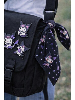 New Obsessions Mor Çocuk Saten Bandana Fular