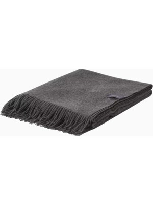 Cashmere Blanket, Charcoal Melange Kaşmir Battaniye