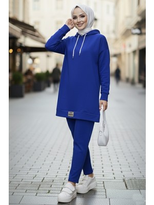 İlkimay.com Çift Cepli Kapüşonlu Ikili Takım 1668 - Indigo